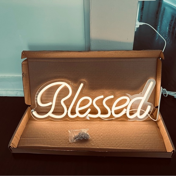 Blessed neon light. Brand new, still in box. Would make a great holiday gift. - Picture 3 of 6